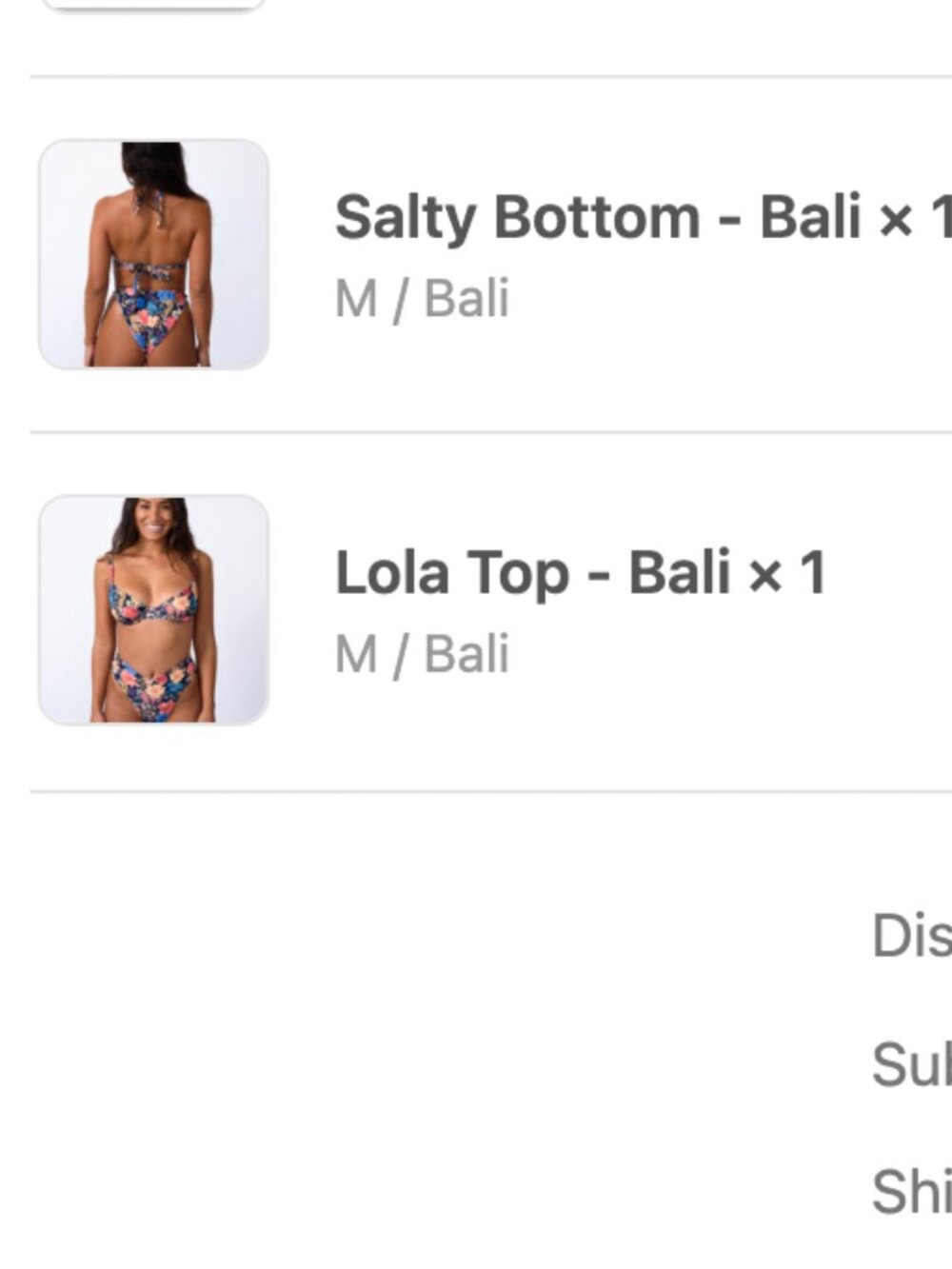 SKATIE BIKINI- Salty Top, Lola Bottom Bali Print M - Picture 5 of 5